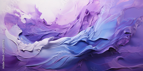 abstract texture background of rough acrylic brush strokes of purple color on canvas. AI generative