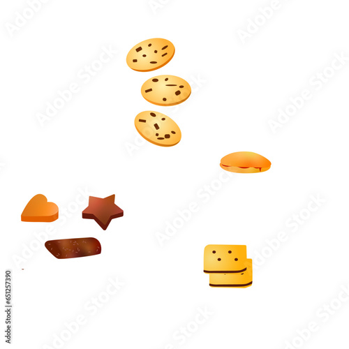 I made a snack image using illustration