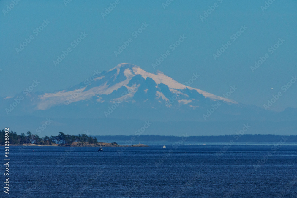 Mount Baker in the distance seen from Vancouver Island Mount Baker in the distance seen from Vancouver Island