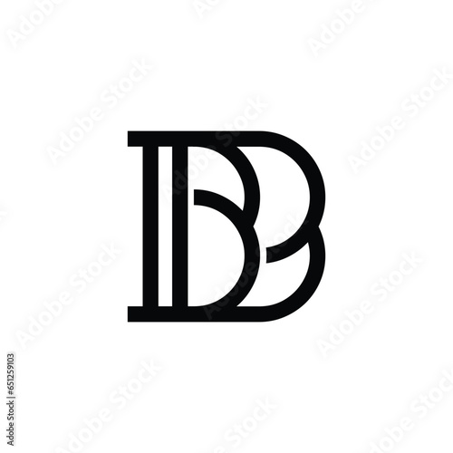 BB, IBB Alphabet Text Font Innovative Typography Icon Graphic Logo Design in Black Color Font on White Background Vector