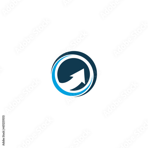 Arrow in Circle Vector Logo Template