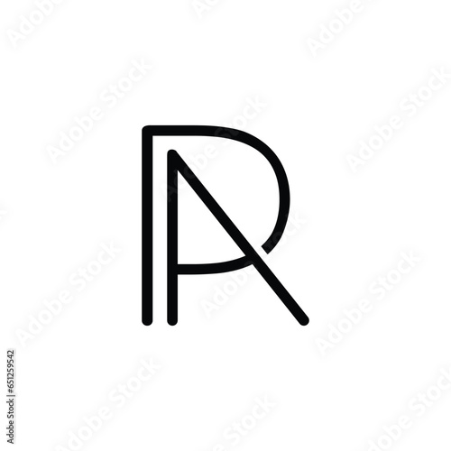 PA, AP Alphabet Text Font Innovative Typography Icon Graphic Logo Design in Black Color Font on White Background Vector