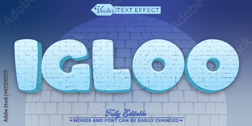 Igloo Editable Text Effect Template