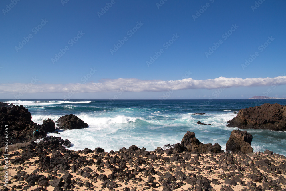The splendid coast in Fuerteventura
