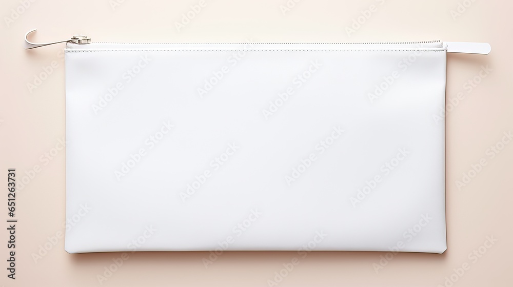 white zipper pouch mock-up, isolated on a pink background. Mockup for design. white zipper pouch mock-up, isolated on a pink background. Mockup for design.