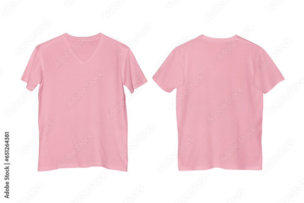 Lilac V Neck T-shirt Front and Back View Lilac V Neck T-shirt Front and Back View