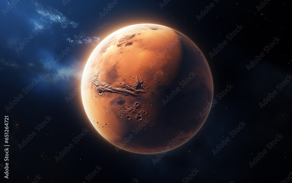 Fototapeta premium Space view of Mars planet