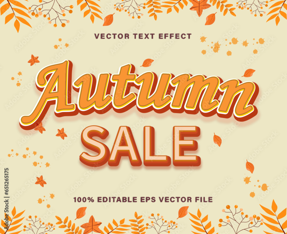 Autumn Sale editable text effect template style Autumn Sale editable text effect template style