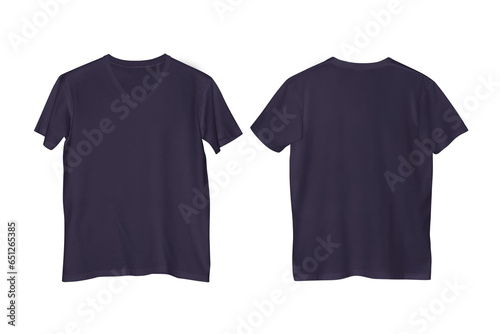 Midnight V Neck T-shirt Front and Back View