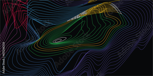 3D abstract monochrome background with lines pattern vector design, technology theme, dimensional dotted flow in perspective, big data, nanotechnology