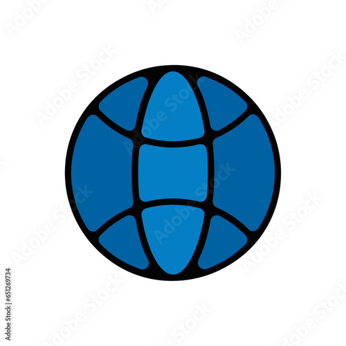 picto logo icones et symbole planete network gras couleur bleu