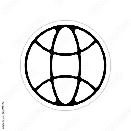 picto logo icones et symbole planete network epais relief
