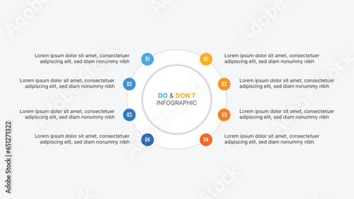 Dos and Don'ts, Comparison Chart Infographic Template Design