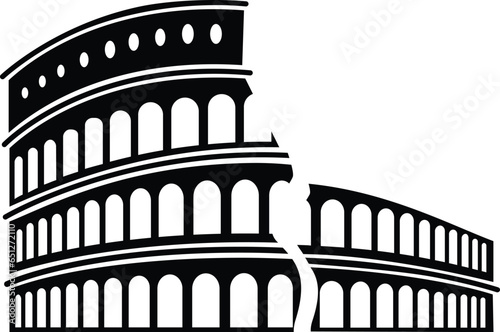 Coliseum icon Vector Illustration on the white background.