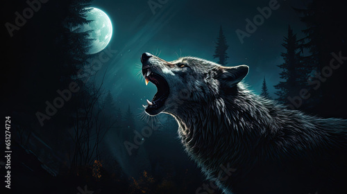 Werewolf Howling at the Moon