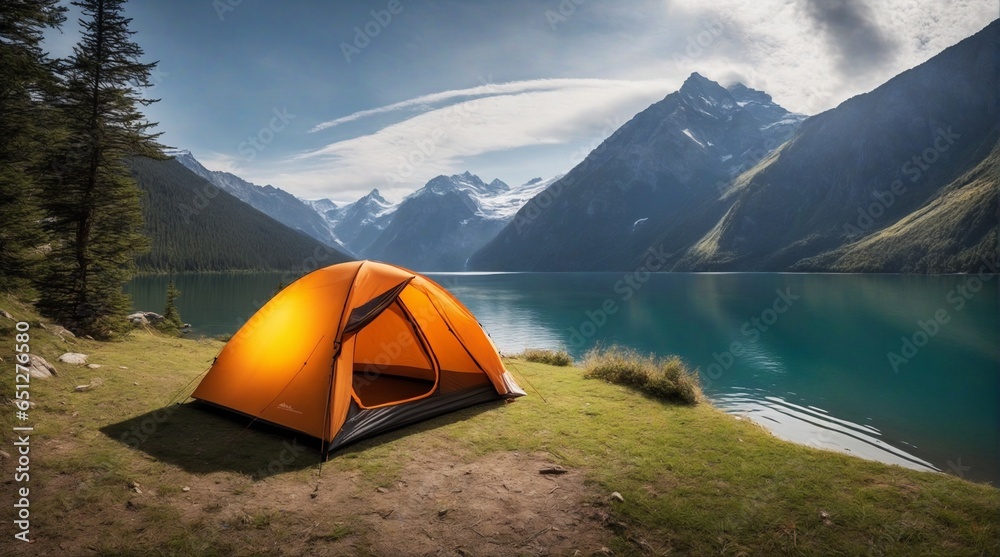 Tent Surrounded by Scenic Nature in a Conservation Area