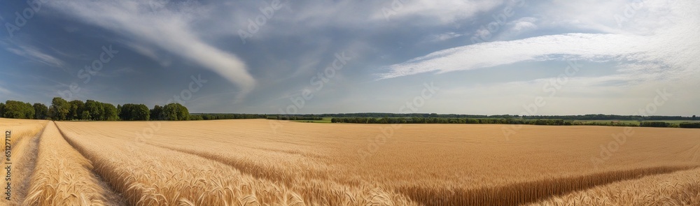 A Wheat Field Edge with a Transparent Background