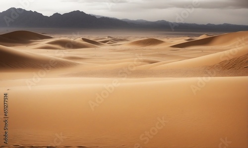 Intense Sandstorm in Desert  Backdrop  Digital Illustration