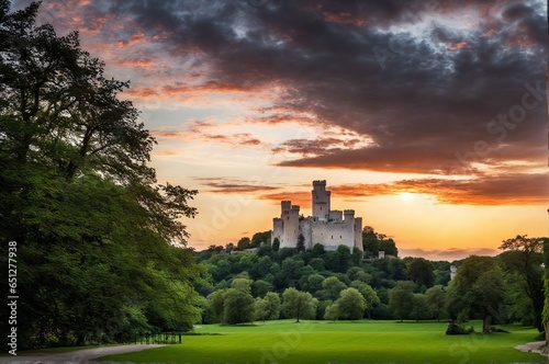 distant fantasy castle photo