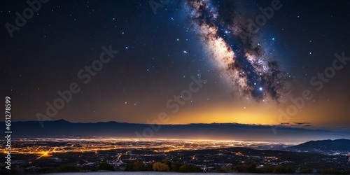 beautiful sky night with stars background