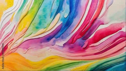 Vivid Multicolored Watercolor Paint Backdrop Texture