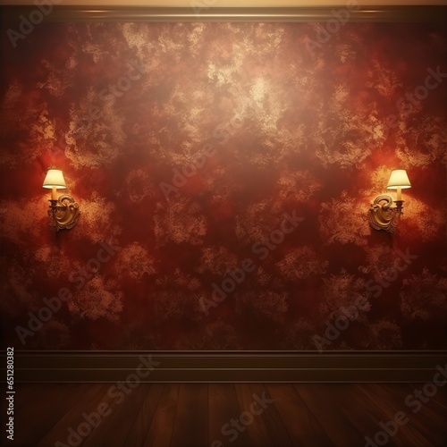 Spooky Vintage Old Floral Flock Style Interior Wallpaper Decor