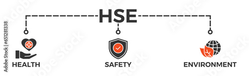 HSE banner web icon glyph silhouette Health Safety Environment in the corporate occupational safety and health