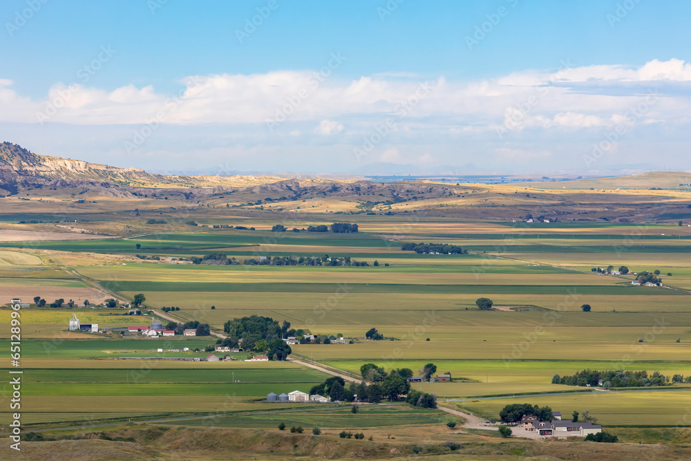 Farmland in the North Platte River Valley in Nebraska, USA.