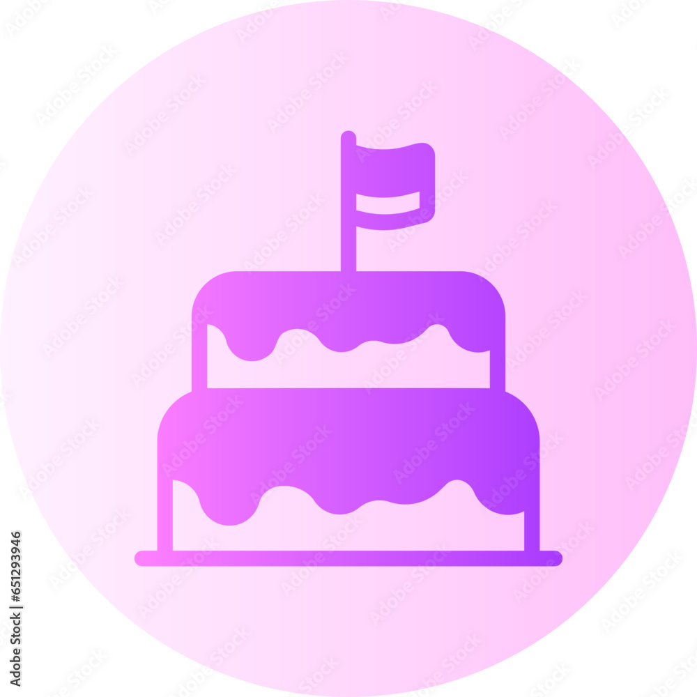 birthday cake gradient icon birthday cake gradient icon