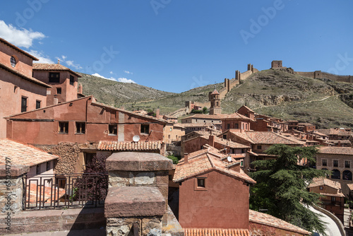 Beautiful medieval town with intact architecture and cobbled streets photo