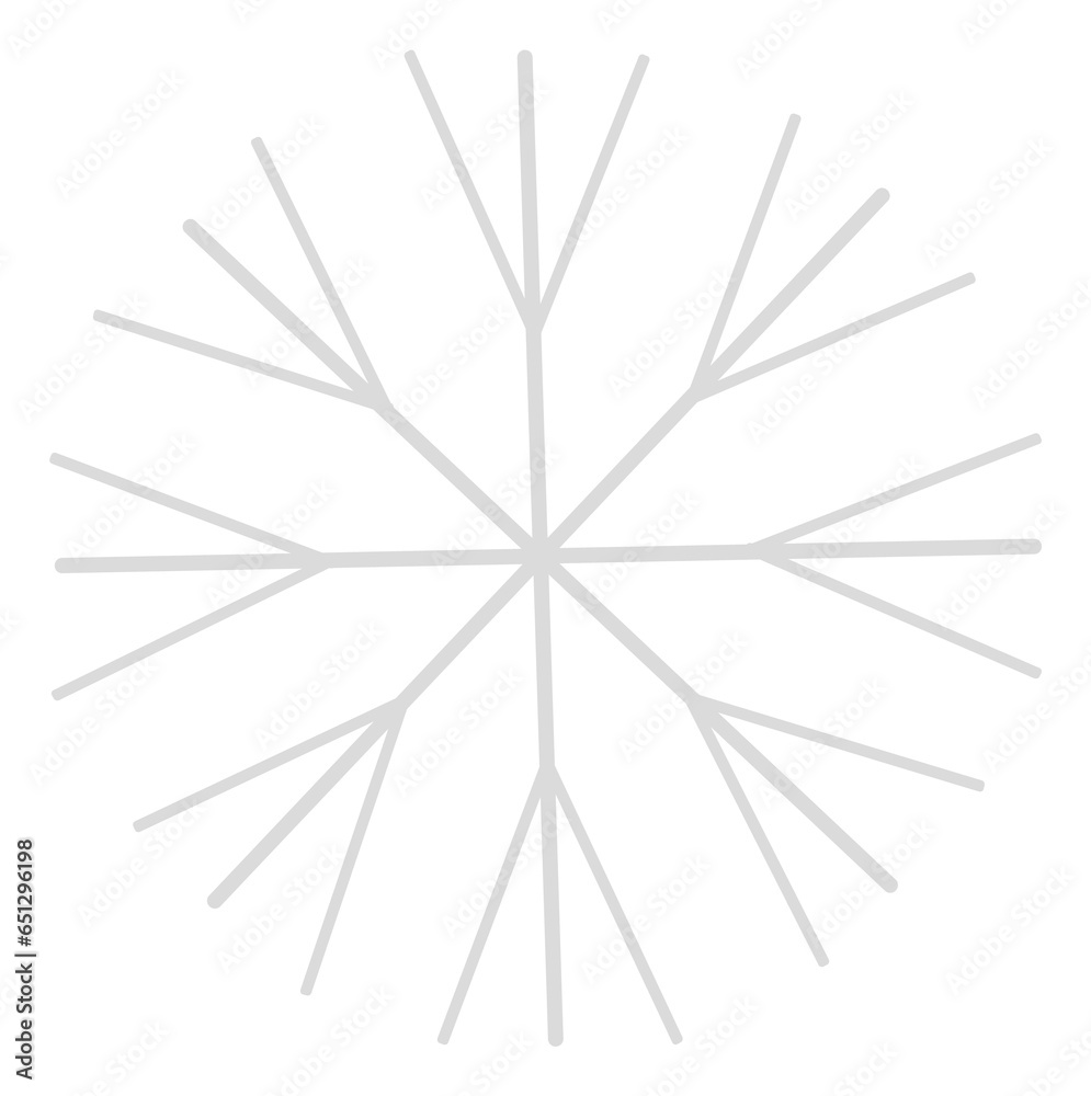 Obraz premium Simple snowflake line icon. Winter weather symbol