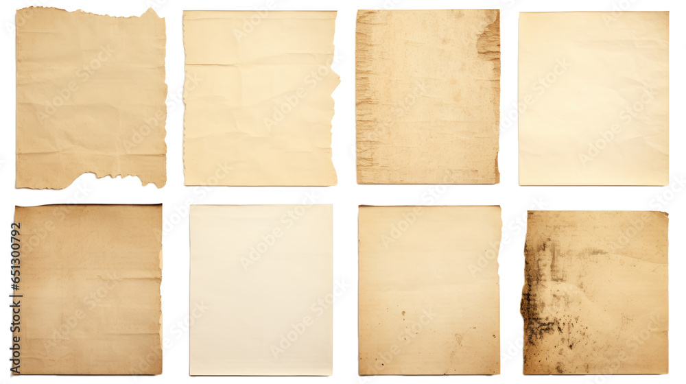Vintage Isolated papers background generative AI