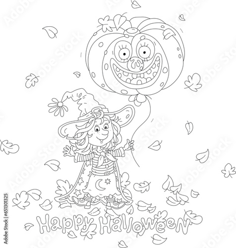 Halloween card with a happy...