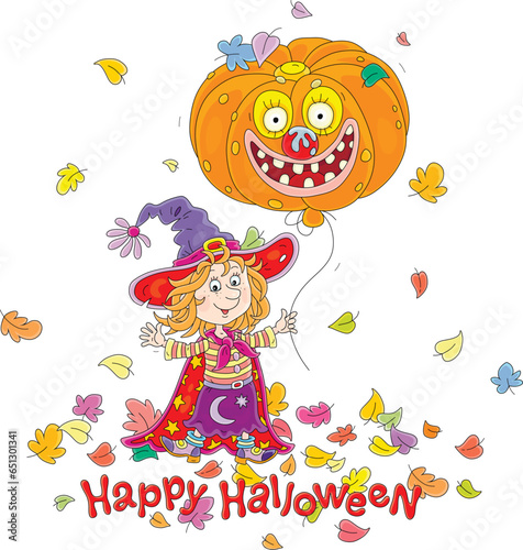 Halloween card with a happy...