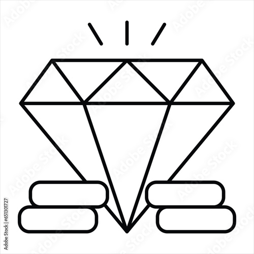 Diamond

line icon design style