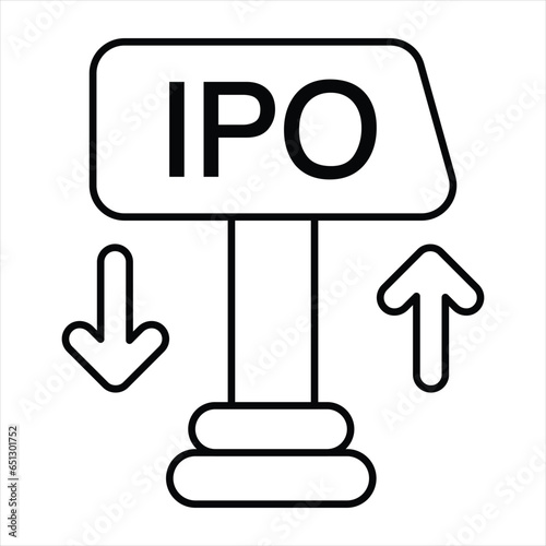 Ipo line icon design style