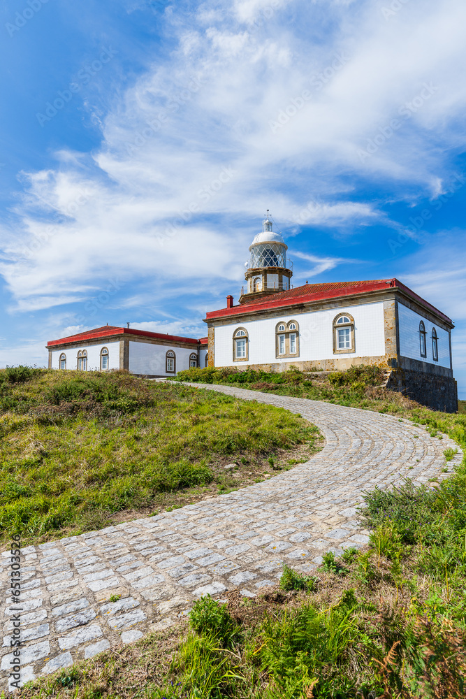 Ons Island Lighthouse in the province of Pontevedra, in Galicia, Spain.