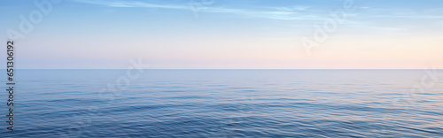atlantic ocean at sunrise, minimalistic seascape, generative ai  © vvalentine