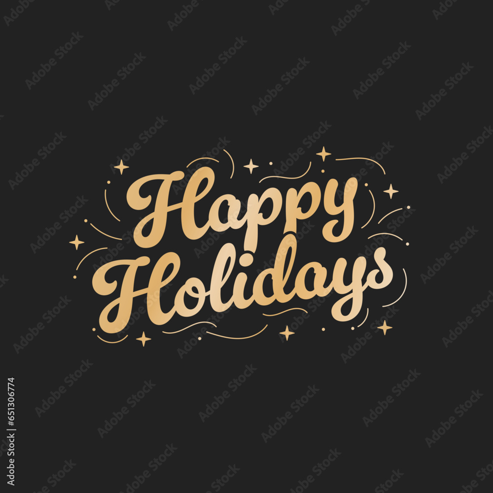 Happy Holidays Background, Holiday Banner, Happy Holidays Text, Happy Holidays Banner, Holiday Greeting Card, Trendy Christmas Card, Christmas Card Background, Holiday Greetings, Vector Sign