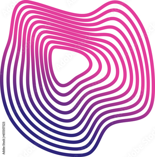 Vector graphic of abstract purple blue and magenta liquid with distorted line. Psychedelic stripes background.