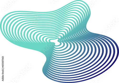 Vector graphic of Abstract blue liquid with distorted line. Psychedelic stripes background.