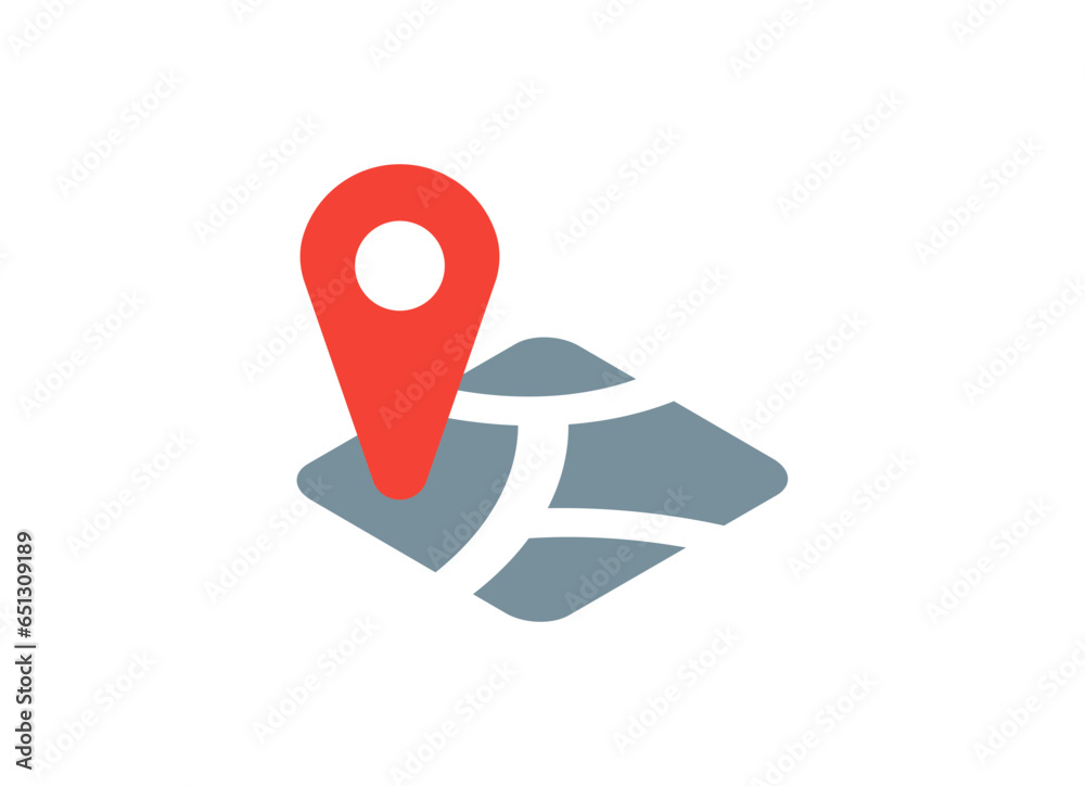 Obraz premium land location icon. Vector dimension area size icon and map pin