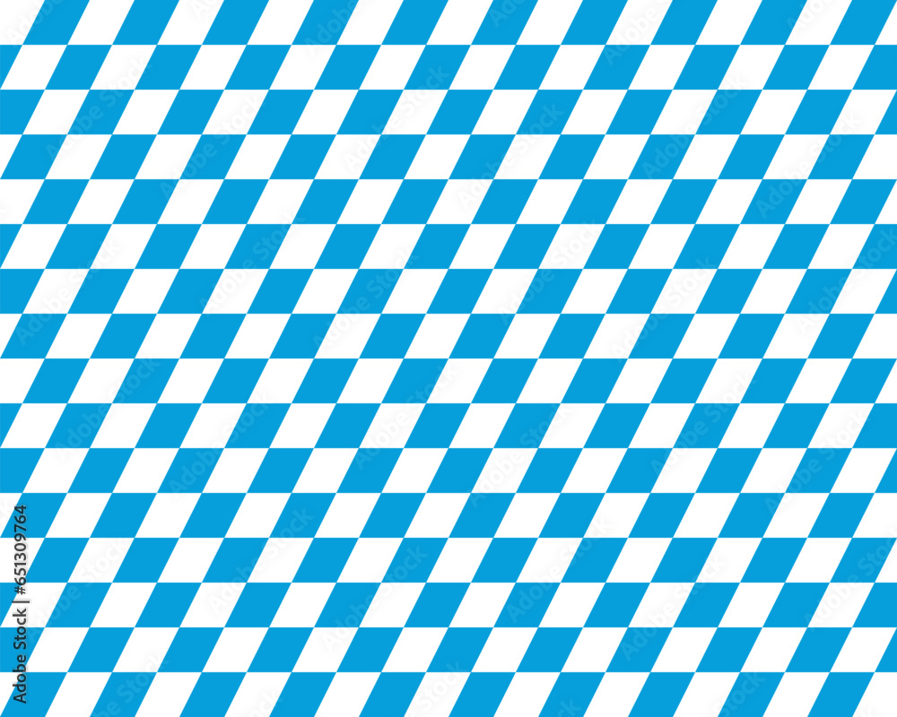Oktoberfest bavarian pattern. Background for octoberfest in munich. Texture with white and blue rhombus. Flag of bavaria