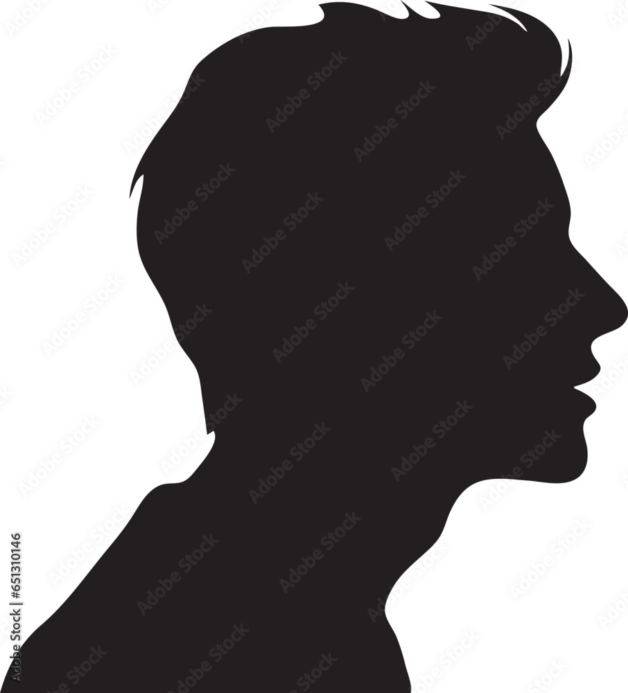 silhouette of a person in profile