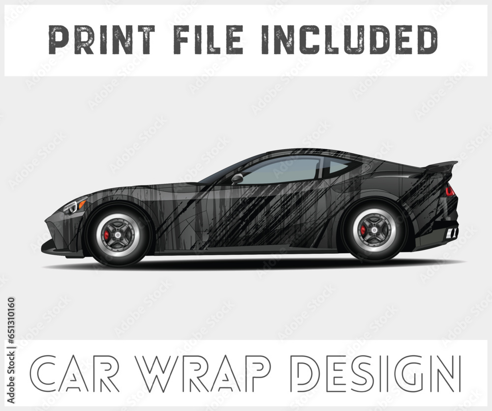 car livery graphic vector. abstract grunge background design for vehicle 