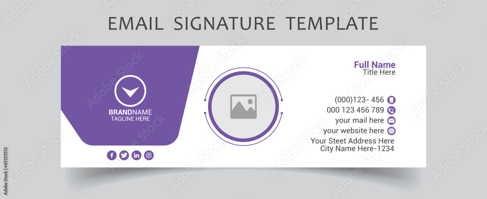 corporate email signature or email footer template