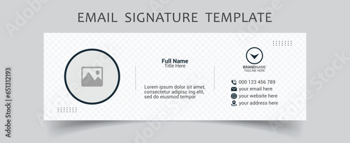 email signature template with an author photo place