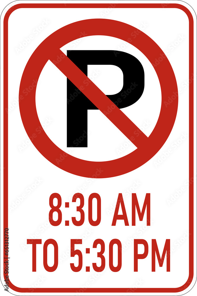 Transparent PNG of a Vector graphic of a usa No Parking MUTCD highway sign. It consists of a red circle with a bar obscuring a letter P contained in a white rectangle Transparent PNG of a Vector graphic of a usa No Parking MUTCD highway sign. It consists of a red circle with a bar obscuring a letter P contained in a white rectangle