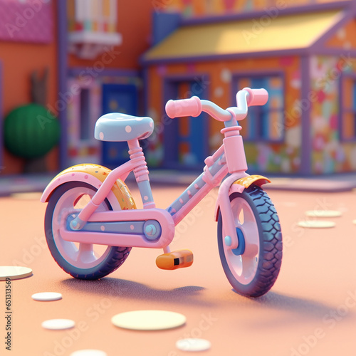 3d rendered photo of bicycle made with generative AI