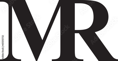 MR letter modern logo design